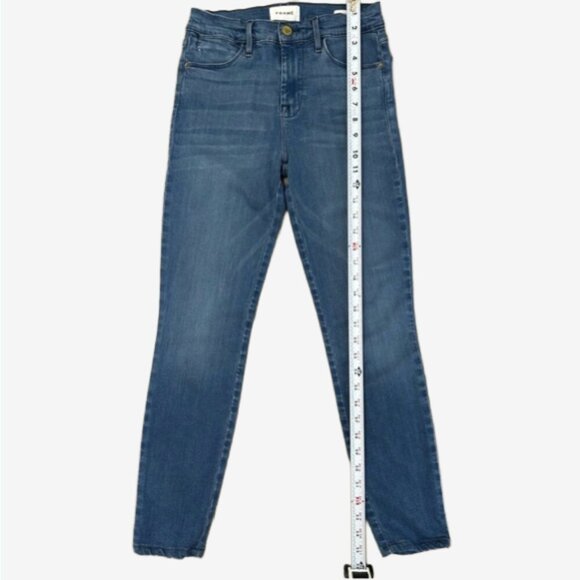 Frame Le High Skinny Jeans Blue Lagoon Wash Designer Denim 26 - Picture 9 of 11